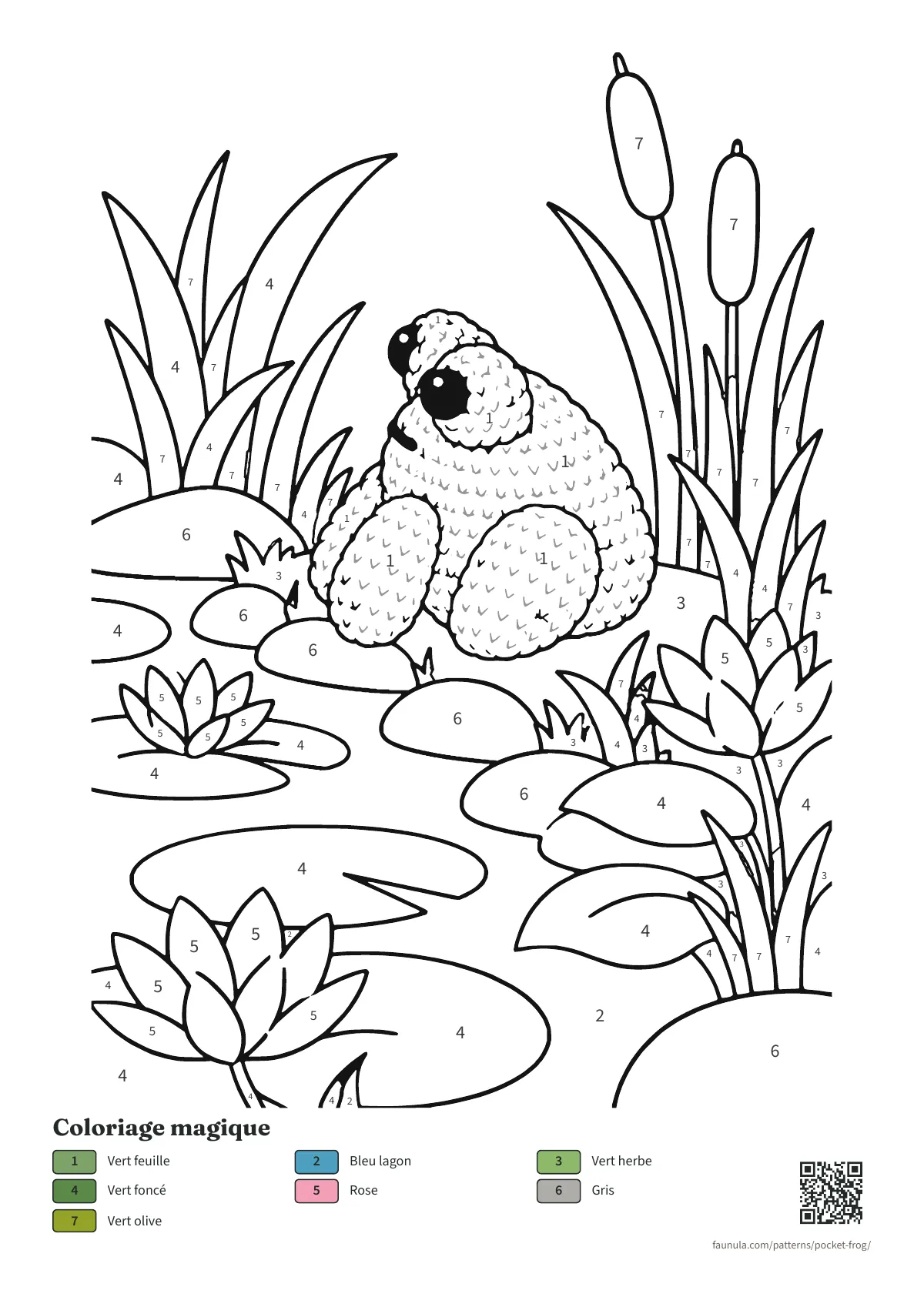Page à colorier de « Grenouille de poche »